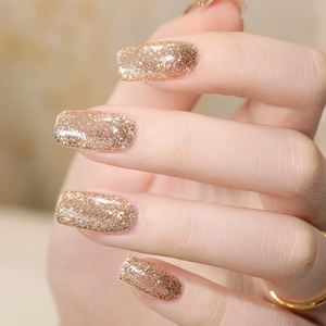 Kits de Uñas Postizas de Lujo con Purpurina Navideña de Alta Calidad, Diseño 3D de Santa Claus y Copos de Nieve, Gran Venta - Product Image 5