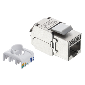 Connecteur RJ45 Cat6A FTP avec boîtier métallique blindé pour câblage réseau - Product Image 1