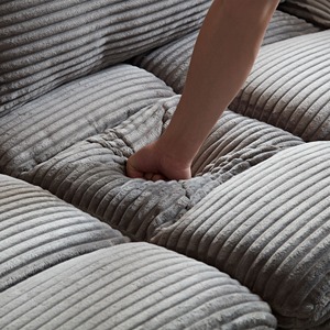 Proveedor de muebles Foshan, sofá cama moderno de pana, muebles de tela, sofá en forma de <span class=keywords><strong>L</strong></span>, sofá para sala de estar, sofá seccional personalizado - Product Image 4