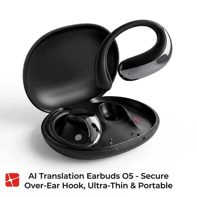 New Open Ear Earbuds Translator Hifi Ai Translator Headphones Ultra Thin Portable Language Device for Business Travel