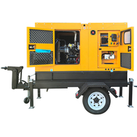 Groupe électrogène diesel silencieux mobile de type remorque Yuchai 100/150/200 KVA, groupe électrogène automatique silencieux pratique et mobile