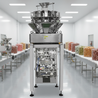 Machine VFFS haute vitesse, machine de conditionnement multi-têtes pour le comptage et le pesage des bonbons durs à 10 têtes, machines de conditionnement de gommes multicolores