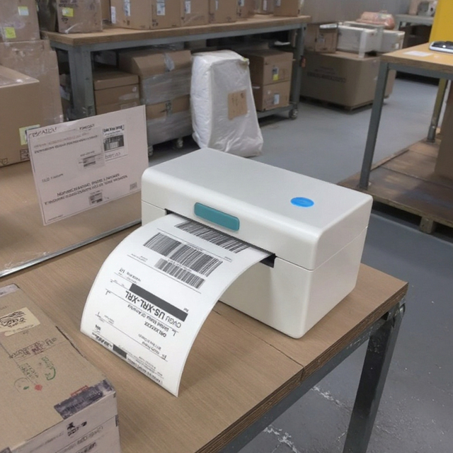 108mm Thermal Shipping Adhesive Label Printers with USB Cable Wireless Bluetooth 25.4-108mm Sticker Labeling Machine