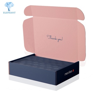 Boîte d'emballage en papier ondulé pour vêtements, personnalisable avec logo, pliable, imprimée, en matériau écologique - Product Image 4