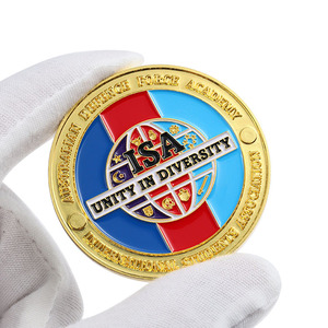 OEM Mềm Cứng Men 3D Cờ In Đồng Xu Lưu Niệm Hai Mặt Vàng Bạc Mạ Kim Loại Kỷ Niệm Tùy Chỉnh Thách Thức Đồng Xu - Product Image 2