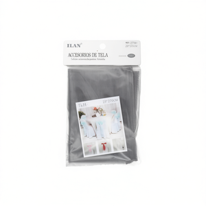 Funda para Silla Iln, 23x270cm, Tul Gris, Decoración para Bodas - Product Image 1