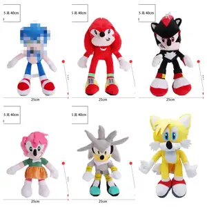 Cheap Wholesale Famous Popular Movie Figure Dolls Cartoon Character Sonic Plush Toys For Kids