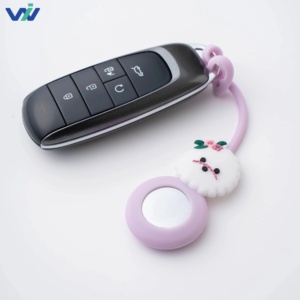 Support en silicone véritable imperméable au design de dessin animé mignon pour <span class=keywords><strong>Airtag</strong></span>, étui de protection anti-perte, protection à 360° pour traceur GPS pour animaux de compagnie - Product Image 3