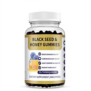 Gummies aux graines noires et au <span class=keywords><strong>miel</strong></span> avec 2 % de thymoquinone <span class=keywords><strong>pour</strong></span> le soutien immunitaire, <span class=keywords><strong>la</strong></span> santé cardiovasculaire, le confort articulaire et l'éclat de <span class=keywords><strong>la</strong></span> peau - Product Image 1