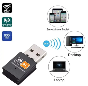 Ac 600Mbps 2.4G/<span class=keywords><strong>5GHz</strong></span> Card mạng <span class=keywords><strong>Wifi</strong></span> Dongle USB 2.0 <span class=keywords><strong>Wifi</strong></span> <span class=keywords><strong>Adapter</strong></span> cho PC máy tính xách tay máy tính - Product Image 4