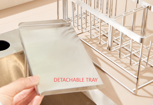 Organizzatore per <span class=keywords><strong>Spugne</strong></span> da <span class=keywords><strong>Cucina</strong></span> in Acciaio Inox 304, Portaspugne Lungo con Spazzola per Piano di Lavoro - Product Image 4