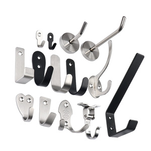 Stainless Steel Robe <b>Hooks</b> 304 Wall Mounted Anti Corrosion For Bathroom Kitchen Door Use - Product Image 3