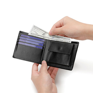 New Japanese Style Men's <b>Wallet</b> Bi-Fold Genuine Leather Short <b>Wallet</b> With Multiple <b>Card</b> Slots and Coin Pockets - Product Image 3
