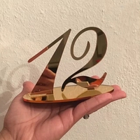 Numéros de table et numéros en acrylique miroir doré pour décoration de mariage et de fête en gros