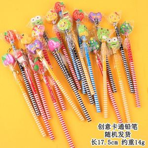 Lot de crayons HB de dessin animé avec gomme, fournitures scolaires mignonnes pour enfants de maternelle et d'école primaire, vente en gros de papeterie - Product Image 3