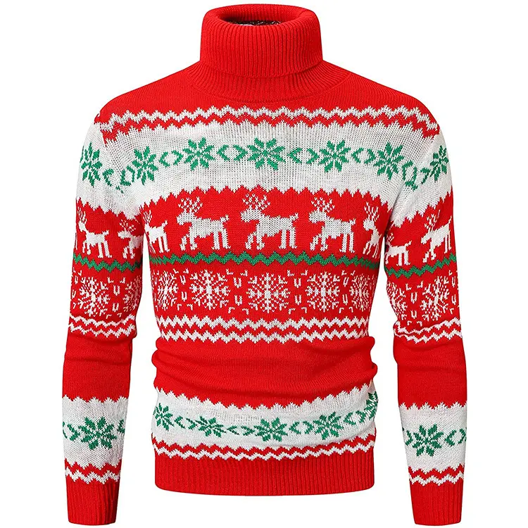 यूरोपीय और अमेरिकी पुरुष क्रिसमस स्वेटर स्रोत कारखाने प्रसंस्करण अनुकूलन 2023 पुरुषों के लिए नए एल्क पैटर्न बुनाई