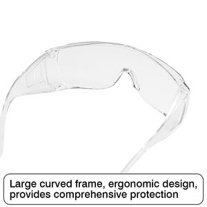 100MOQ تناسب أكثر من UV400 حماية كاملة نظارات السلامة الداكنة للعين ، لون أسود مع دروع جانبية - Product Image 6