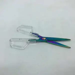 Ciseaux en acier inoxydable modernes multicolores à poignée en acrylique Ciseaux à coudre portables pour la coupe de tissu