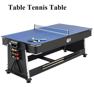 Table de jeu multifonction 4-en-1 de <span class=keywords><strong>7</strong></span> <span class=keywords><strong>pieds</strong></span>, avec <span class=keywords><strong>billard</strong></span> rotatif, hockey sur air, tennis de table et plateau de salle à manger, TM-2139 - Offre Spéciale - Product Image 4
