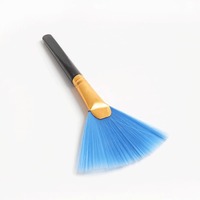 Brosse douce en plastique en forme d'éventail, réutilisable, portable, pour le nettoyage de claviers d'ordinateur, d'objectifs d'appareil photo, de téléphones portables, outil de nettoyage de la poussière, rasoir