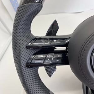 Volante de fibra de carbono para <span class=keywords><strong>Benz</strong></span> a C E S G V clase W205 W223 W213 W206 W211 W207 W222 W219 C63 A45 E43 S63 G500 G55 AMG GT - Product Image 2