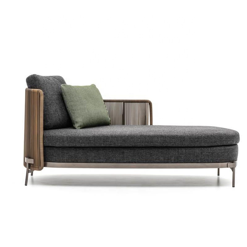 New arrival outdoor furniture thick cushion rope garden sofa sets