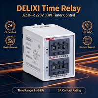 DELIXI JSZ3 Miniatur Time Relay 220V 380V <1A Bersertifikat CE Timer Delay Relay yang Dapat Disesuaikan 1-99s DIN Rail Otomasi Industri