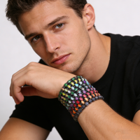 Bracelet élastique en pierres naturelles impériales, perles d'hématite, style bohème, pour femmes et hommes, idéal pour l'été et la plage, empilable, best-seller