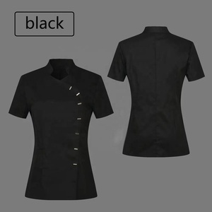 Camice Corto <span class=keywords><strong>da</strong></span> Infermiera per Clinica Femminile con Bottoni a Pressione, <span class=keywords><strong>Abbigliamento</strong></span> <span class=keywords><strong>da</strong></span> <span class=keywords><strong>Lavoro</strong></span> Ospedaliero Traspirante 65% Poliestere 35% Cotone - Product Image 4