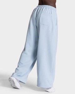 Pantalones de chándal de invierno extragrandes personalizados para mujer, de pierna ancha recta, cintura elástica, estilo hip hop, ropa de calle, chándales - Product Image 3