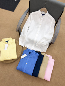 Camisas Personalizadas para Mujer, Corte Entallado, Camisas Casuales de <span class=keywords><strong>Manga</strong></span> <span class=keywords><strong>Larga</strong></span> Lisas, Camisas en Blanco para Mujer - Product Image 1