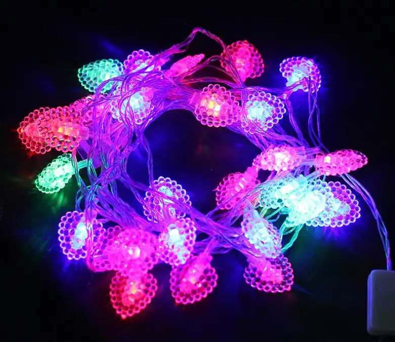 Penjualan laris 5m RGB LED pohon Natal lampu tali luar ruangan multiwarna lampu Natal LED ornamen dekorasi Natal