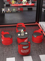 Ensemble table et chaises créatif en forme de fût d'huile pour café et salon de thé, canapé de style industriel pour stand de thé au citron