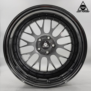 Premium 2/3-teilige Geschmiedete Silber-Finish Maßgefertigte Räder 18 19 20 Zoll Tiefbett-Mehrspeichen-Felgen für BMW <span class=keywords><strong>E30</strong></span> E36 E46 Audi A4 B5 <span class=keywords><strong>B6</strong></span> - Product Image 1
