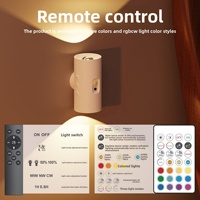 Lámparas de Pared con Sensor de Movimiento Recargables de 4000 mAh, Lámpara de Pared con Control Remoto, 16 Colores, Regulable hacia Arriba y hacia Abajo, Luz Inteligente para el Hogar