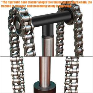 1トン2トン油圧手動ハンドスタッカー小型ハンドパレットジャック手動パレット油圧リフター付き - Product Image 5