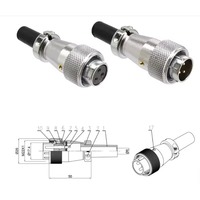 Connecteur industriel WEIPU WS20J3TQ, fiche mâle droite à 3 broches, connecteur d'aviation circulaire WS20, type à souder, 25A 500V