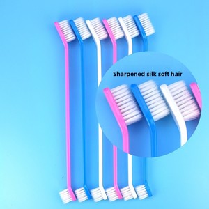 LOGO personnalisable Brosse à dents pour chien à double tête Plastique Pet Oral Care Cleaning - Product Image 6