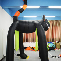 Arche de chat noir gonflable géante de 13 pieds de haut pour Halloween décorations de vacances intérieures extérieures