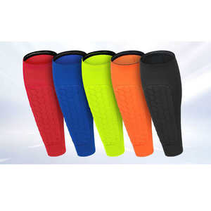 Transpirable fútbol spandex panal espinilleras almohadilla pantorrilla mangas de compresión soporte brace protector <span class=keywords><strong>canilleras</strong></span> - Product Image 3