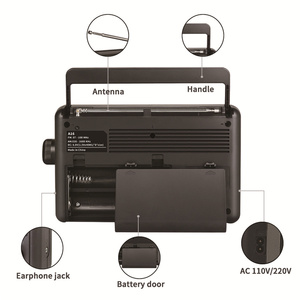Grand bouton stéréo prise écouteur AC DC <span class=keywords><strong>Radio</strong></span> à Transistor Portable pour le jardinage - Product Image 3