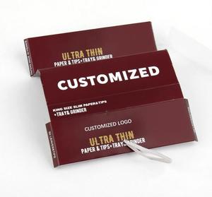 Custom King Sizes 100% Natural Orgainc Unbleached Brown <strong>Rolling</strong> Paper with <strong>Filter</strong> <strong>Tips</strong> - Product Image 1