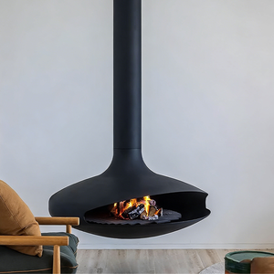 Chimenea Colgante Independiente de Acero al Carbono con Diseño Moderno y Decorativo, Ideal para Hoteles, Villas y Bed & Breakfast. - Product Image 1