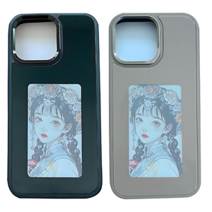 Étui intelligent NFC E-Ink DIY haut de gamme pour iPhone 16/16e/15 Plus/13Pro Max, design luxueux, projection photo, coque antichoc en TPU+PC souple - Product Image 3