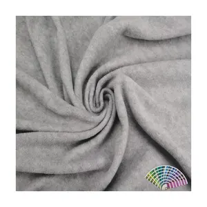 Supplier 100% Plain Dyed Polyester Melange Recycle Polar Fleece Fabric Spun Brushed Dyed Knitted Fabric For Clothing Hoodie