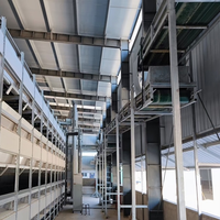 Cage à volailles 3 niveaux 5 portes type H pour 120 poulets/ensemble, poulailler pour poules pondeuses pour 1000, 5000, 10000 oiseaux