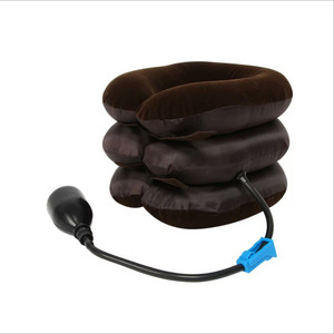 Dispositivo de Tracción Cervical, Color Café, Tela Aterciopelada, Soporte Manual Portátil para el Cuello, Talla Única - Product Image 4
