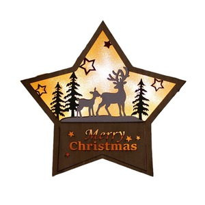 Nouvelles décorations de Noël <span class=keywords><strong>en</strong></span> <span class=keywords><strong>bois</strong></span>, artisanat cadeau, découpe laser <span class=keywords><strong>3D</strong></span>, assemblage, étoiles lumineuses, boîte <span class=keywords><strong>en</strong></span> <span class=keywords><strong>bois</strong></span> pour la décoration de la maison - Product Image 4