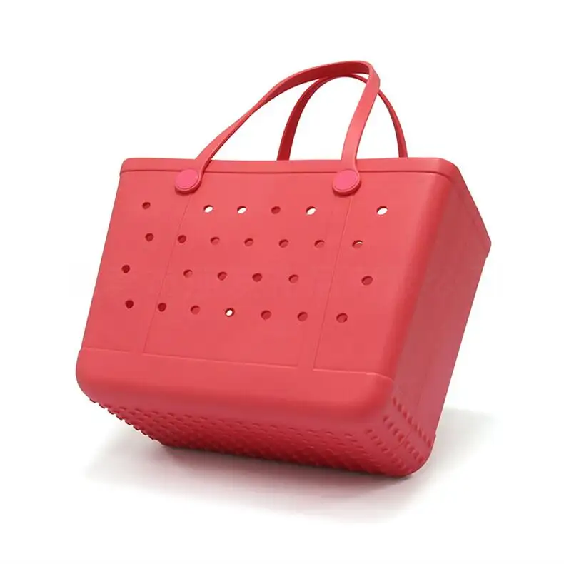 Very popular Waterproof Silicone Beach Handbag Women Silicone Shopping Bag Simple EVA Waterproof Bag