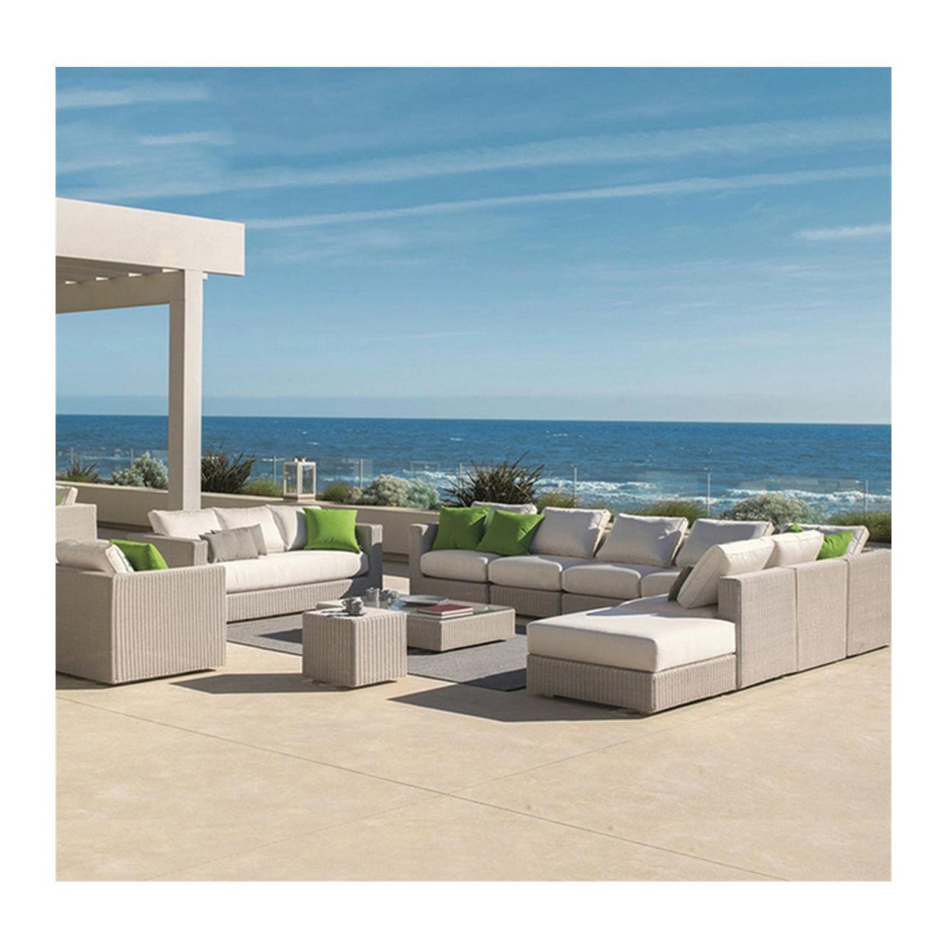 All Weather Bali Beach Balcony Plastic Rattan Patio Garden Outdoor